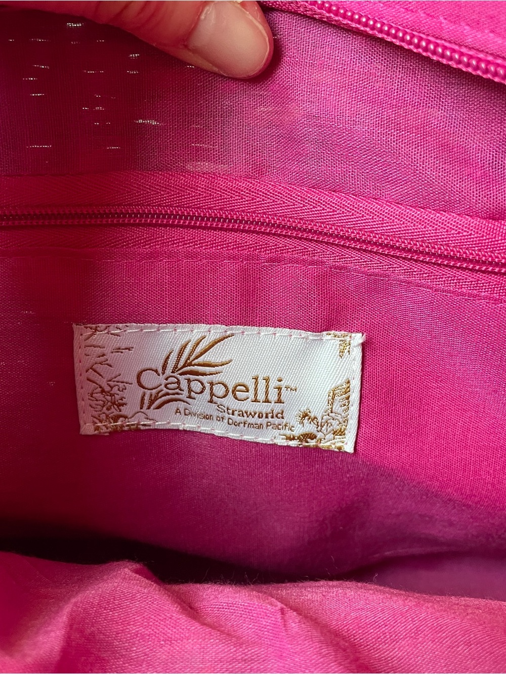Cappelli Bright Pink Multicolor Woven Straw Tote Bag - Beach & Everyday - Picture 11 of 15